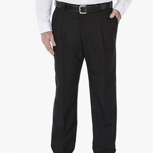 Haggar mens Cool 18 Hidden Expandable Waist Pleat Front Pant